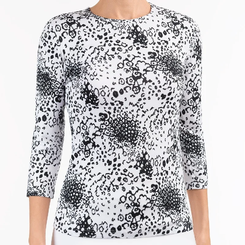 Weekend Offers That Impress Shaped Knit Tee in Jardin Noir