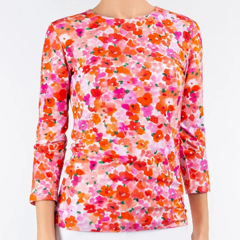 Weekend Specials You Can't Miss Shaped Knit Tee in Poppy Field