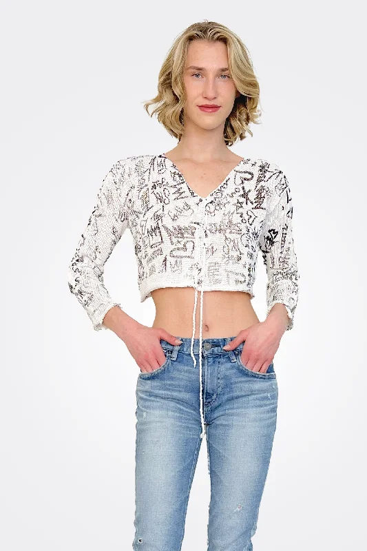 Weekend Offers That Thrill Ruche Graffiti Pullover - White