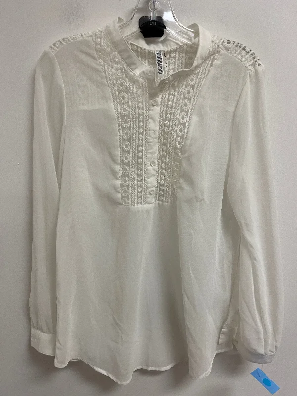 Super Deal Top Long Sleeve By Monoreno In White, Size: M