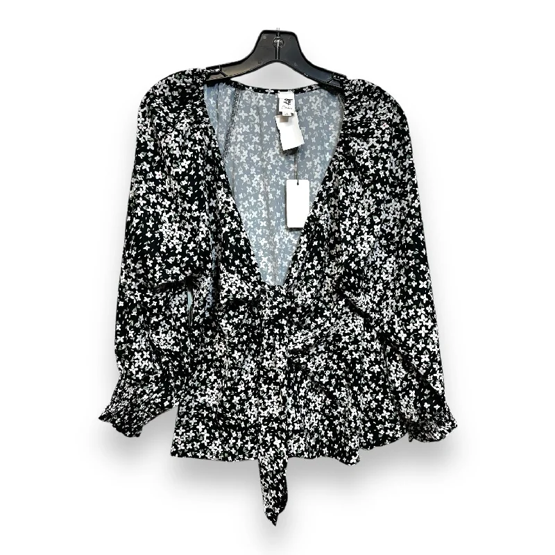 Weekend Discounts to Delight Top Long Sleeve By FLAWLESS In Floral Print, Size: M