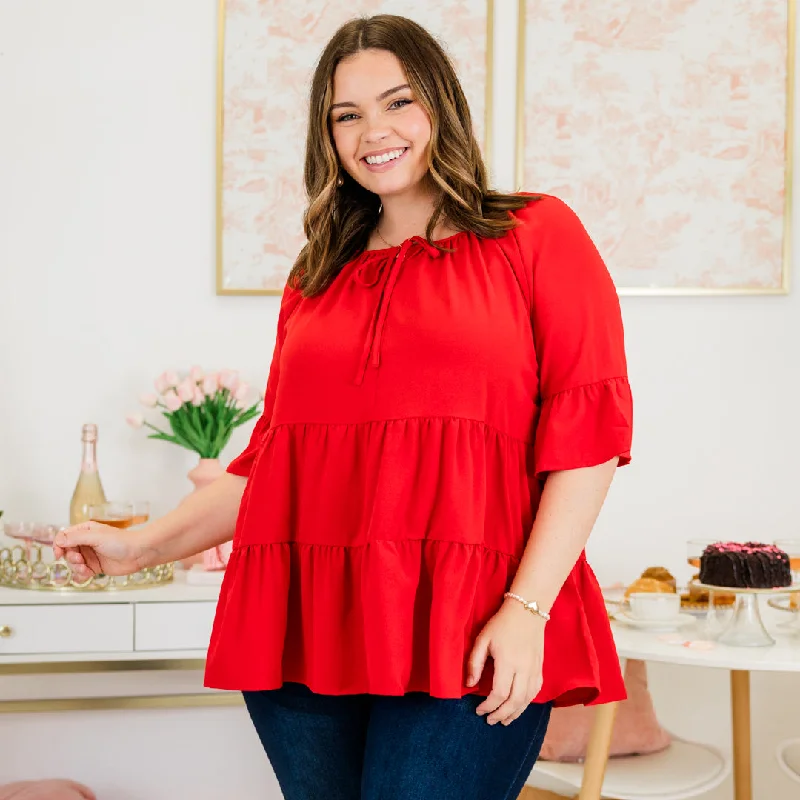 Savings Soar This Weekend Siren Song Top, Red