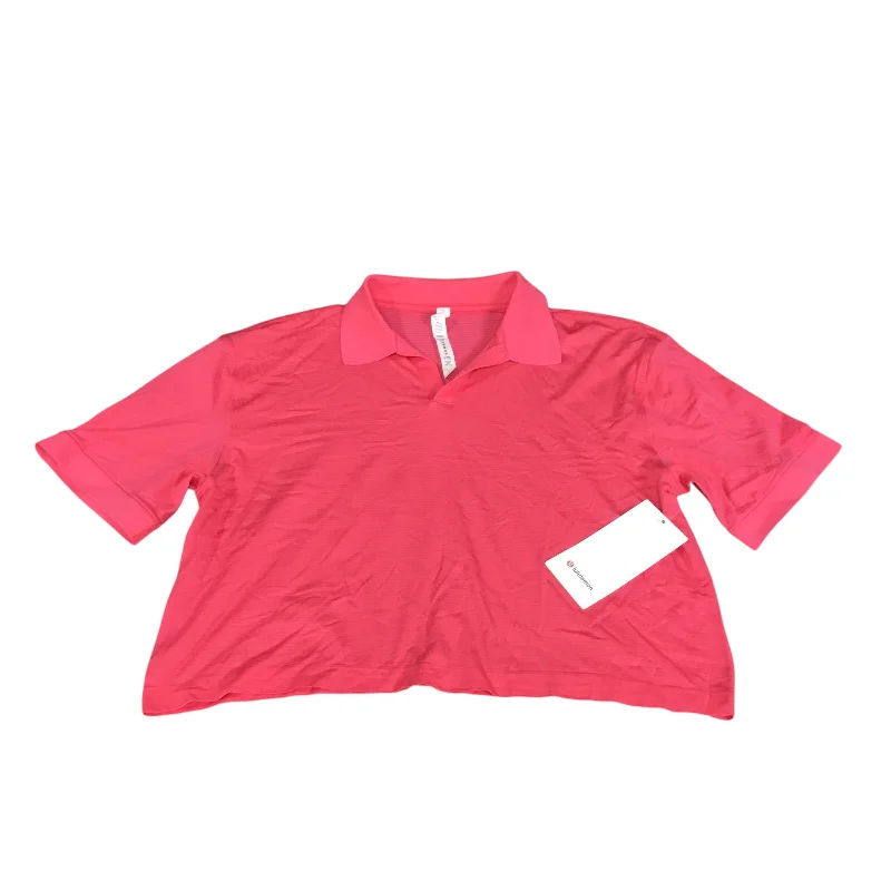 Weekend Discounts to Indulge In Athletic Top Short Sleeve By Lululemon In Pink, Size: 12
