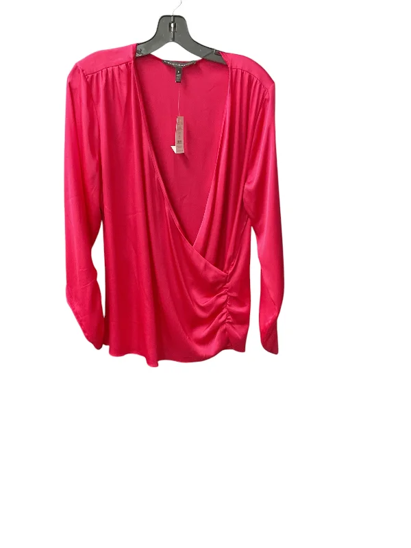 Weekend-Only Price Drops Top Long Sleeve By White House Black Market In Pink, Size: L