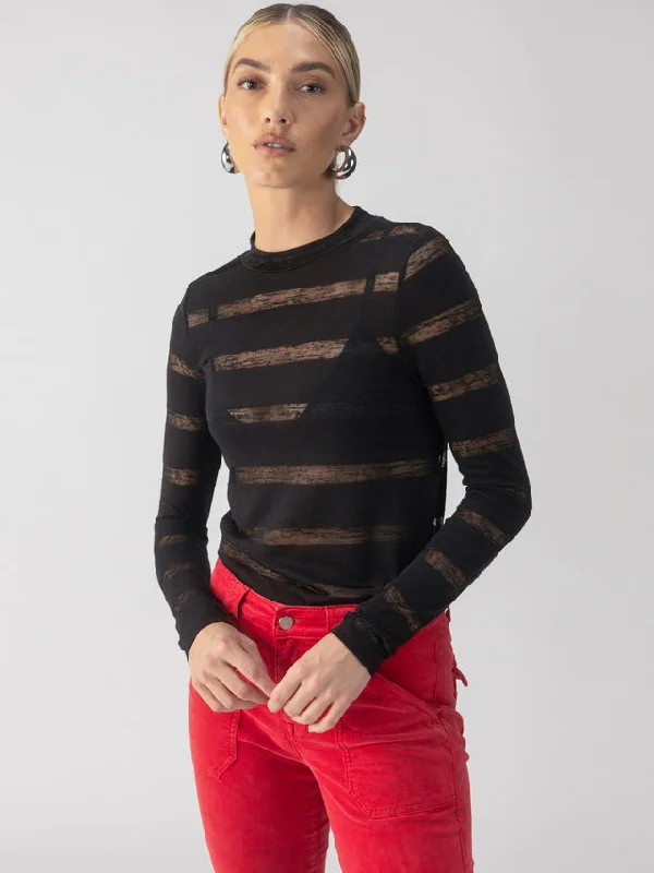 Weekend Bargains to Snag SEMI SHEER STRIPE TEE