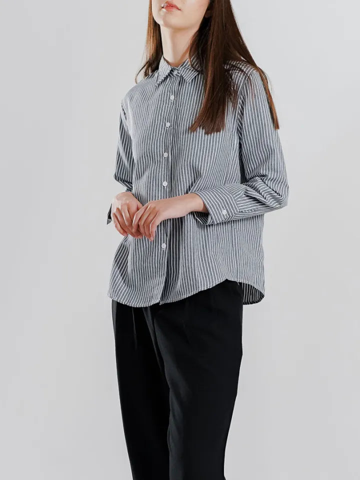 Great Deal Aurel Shirt Grey Striped