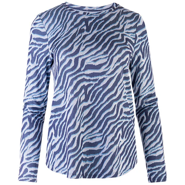 The Best Prices Yoke Relaxed Fit Tee in Sapphire/White Zebra