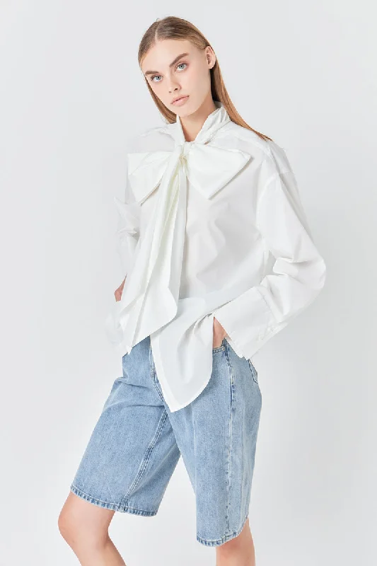 Weekend Savings Sensation BOW COLLAR TOP