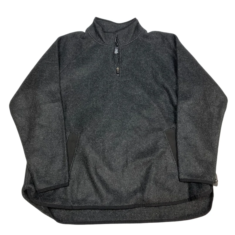 Steals and Deals Athletic Sweatshirt Collar By Tek Gear In Grey, Size: 1x