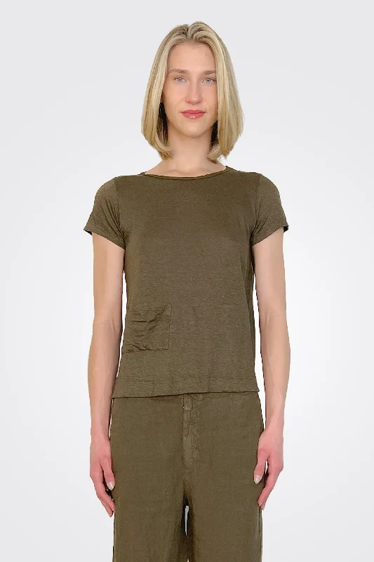Weekend Discounts to Enjoy Pocket Tee - Brown