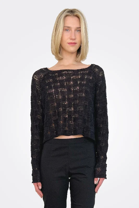 Weekend Bargains to Sizzle Knitted Pullover - Black