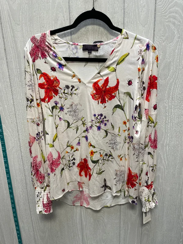 Unmissable Sale Blouse Long Sleeve By Hale Bob In Floral Print, Size: S
