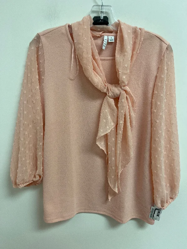 Year-End Deals Top Long Sleeve By Elle In Pink, Size: M