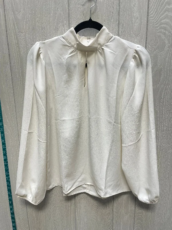 Weekend Savings Bonanza Blouse Long Sleeve By Ann Taylor In Cream, Size: S