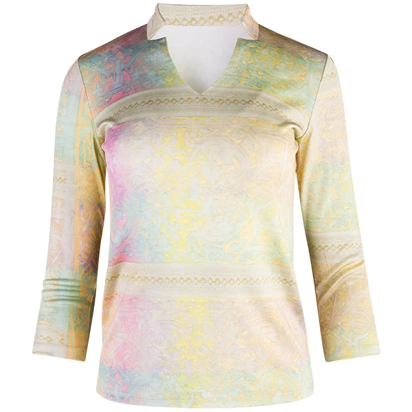 Take Advantage Notch Collar Lusso Tee in Marrakech