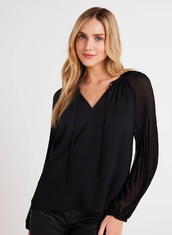 Steal Deal PLEATED SLEEVE RAGLAN PULLOVER