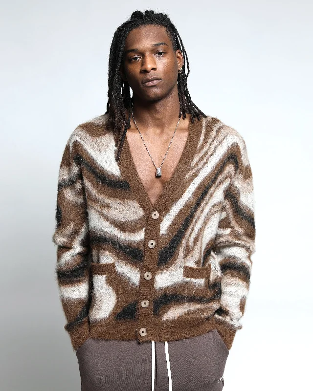 Crazy Deals Spectrum Swirl Mohair Sweater Cardigan (FINAL SALE)