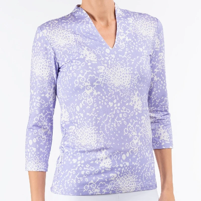 Weekend Specials to Indulge In Funnel Neck Tee in Jardin Lilas