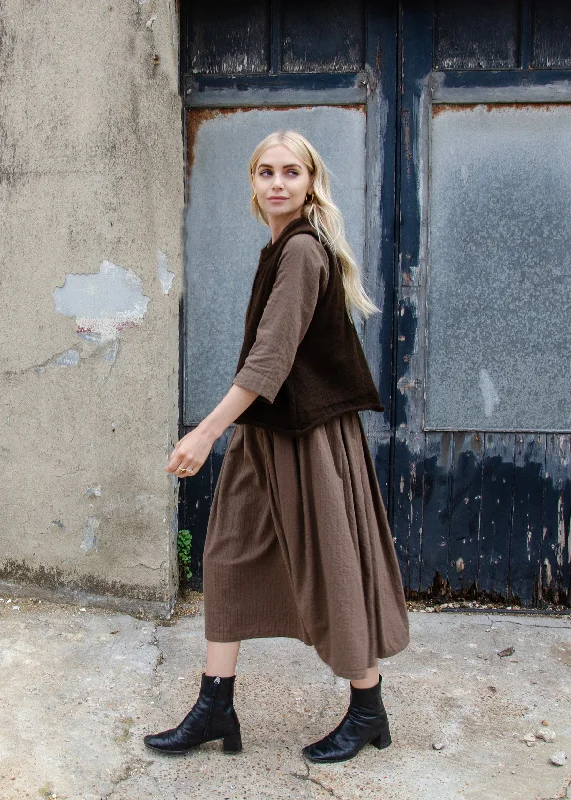Crazy Deal Alex Crop Vest Top | Bitter Chocolate Brown