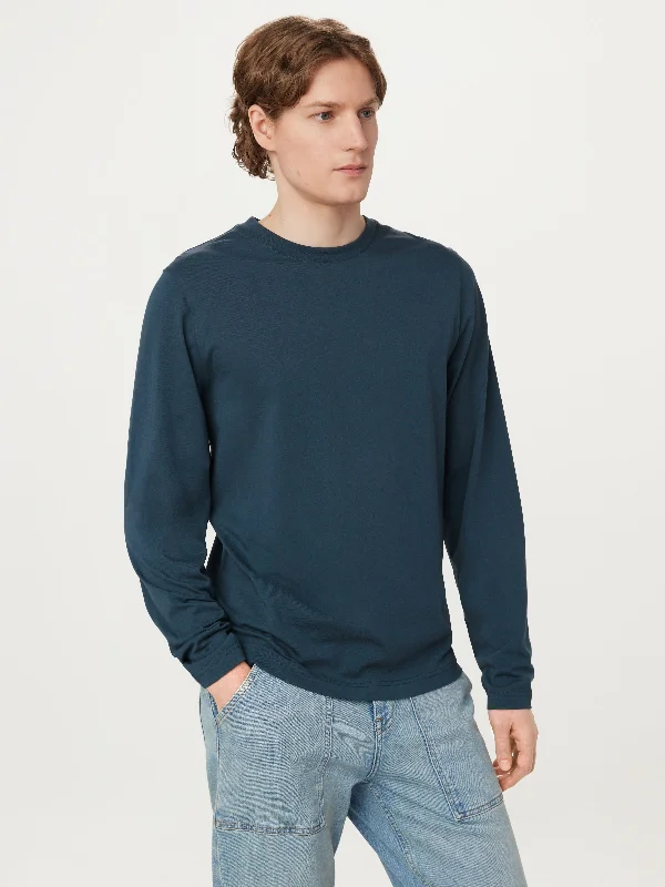 Weekend Bargains to Relish The Essential Long Sleeve T-Shirt in Midnight Navy
