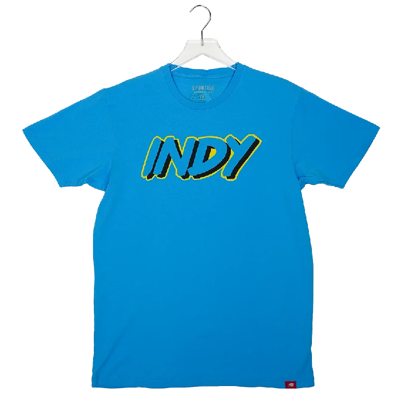 Weekend Discounts to Delight Adult Indiana Pacers 24-25' CITY EDITION INDY Bingham T-shirt in Blue by Sportiqe