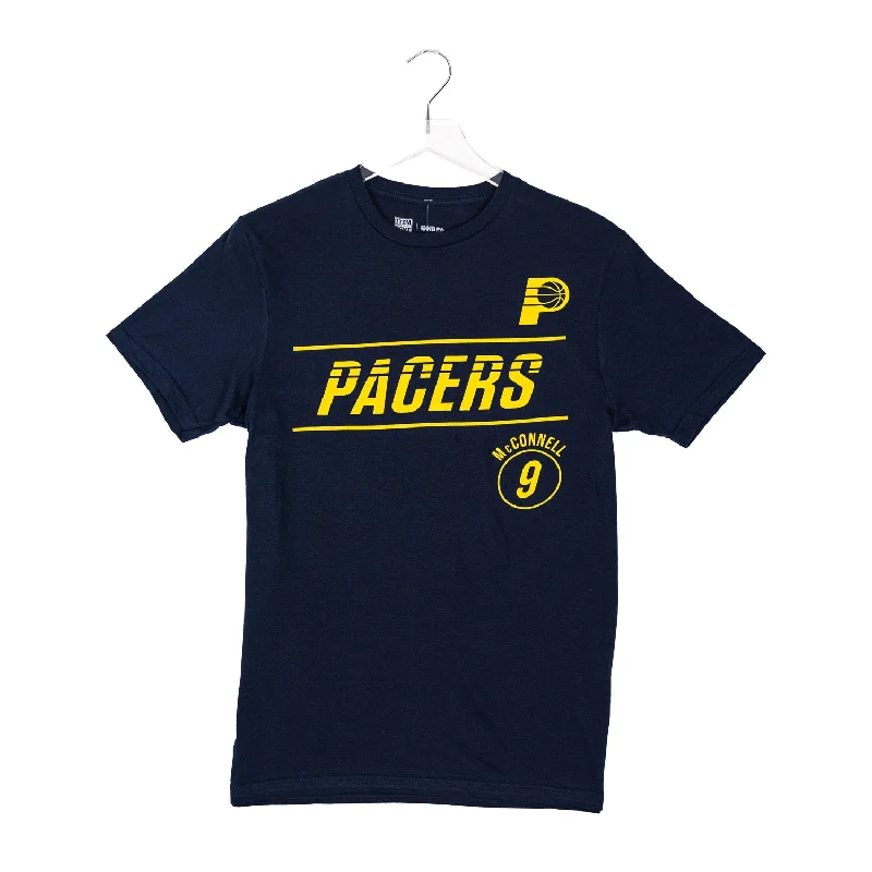Weekend Savings Sensation Adult Indiana Pacers #9 T.J. McConnell Rhythm Icon Name and Number T-shirt in Navy by Pacers Team Store