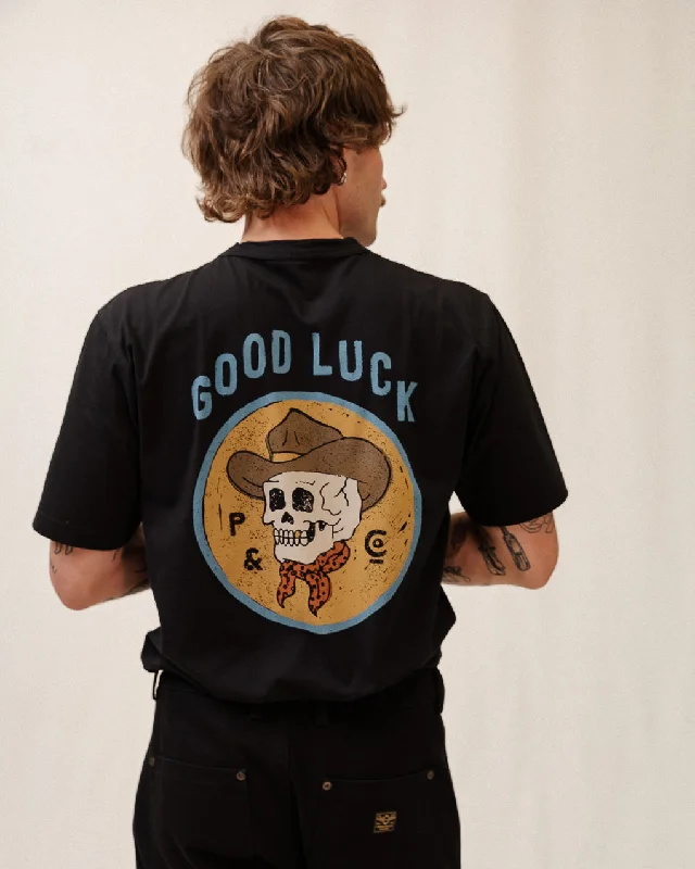 Great Bargains Good Luck T-Shirt - Washed Black