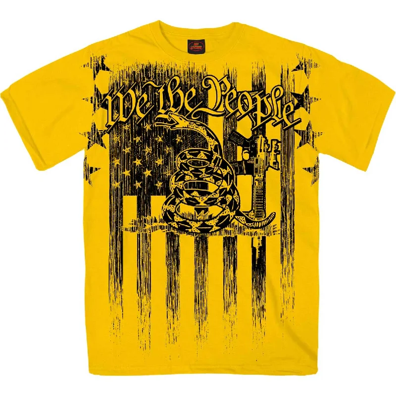 Low Prices Hot Leathers GMD1507 Men's Yellow We The People Are Pissed Off T-Shirt