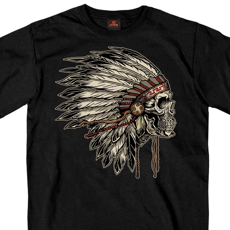 New Deal Hot Leathers GMS1341 Men’s ‘Earth Tones Headdress’ Black T-Shirt