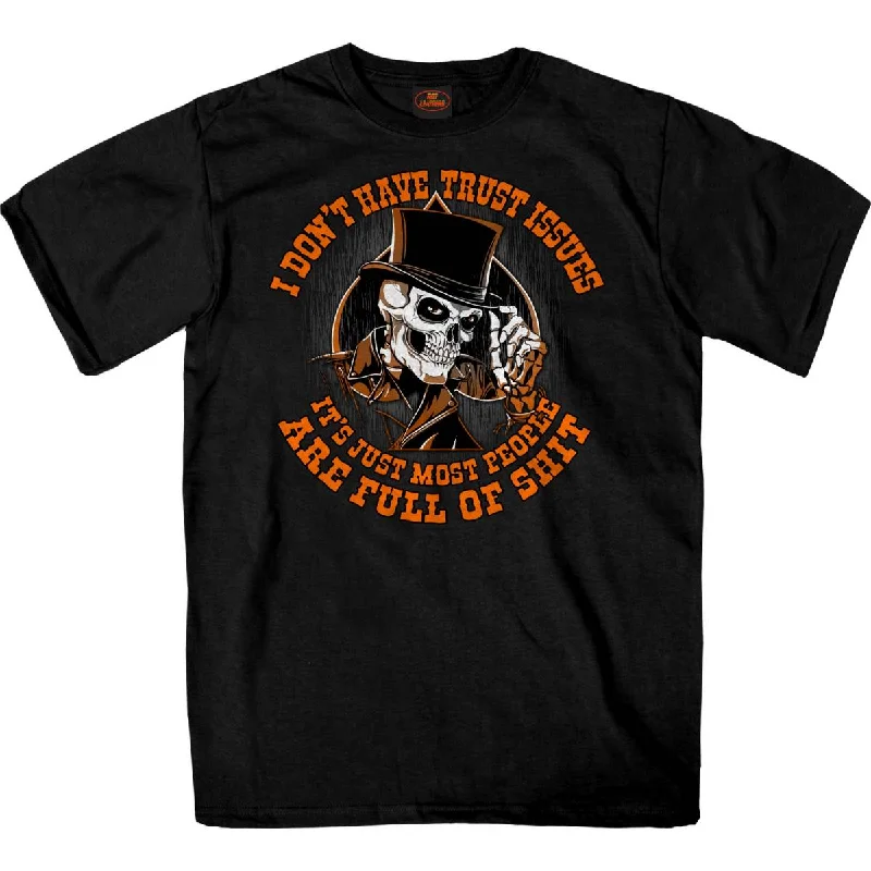 Price Blitz Hot Leathers GMS1553 Men's Black I Don’t Have Trust Issues Printed T-Shirt
