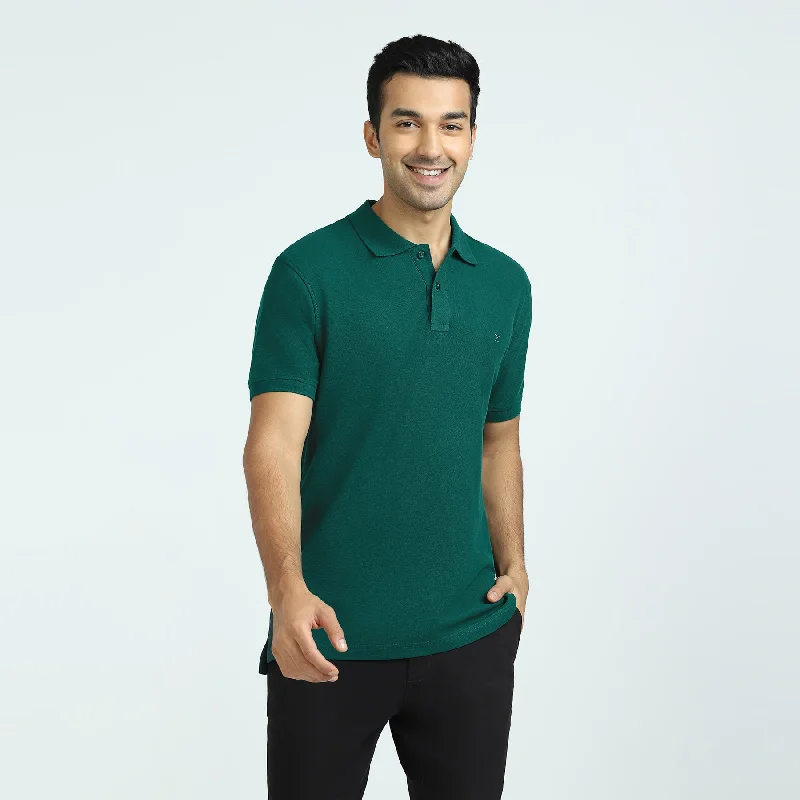 Weekend Savings Spree Element Combed Cotton Polo T-shirts Forest Green