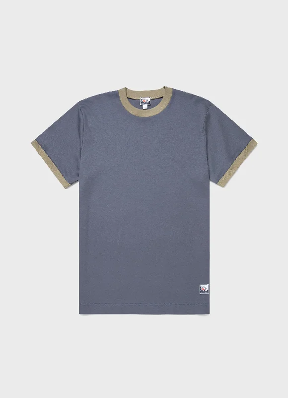 Weekend Specials to Celebrate Men's Sunspel x Nigel Cabourn Carbon Brushed T-shirt in Slate Blue