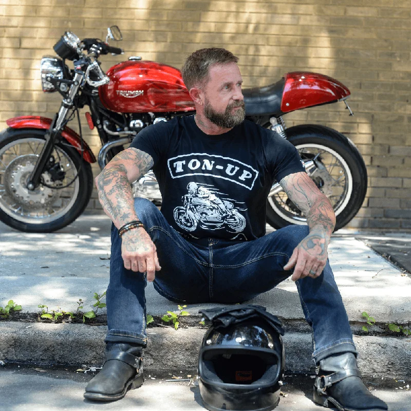 Extra Savings TUC Moto (Mens) Black T-Shirt
